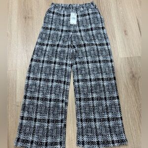 Mango Monochrome Textured Pants